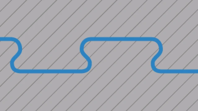 Connexion puzzle avec chanfrein légèrement arrondi