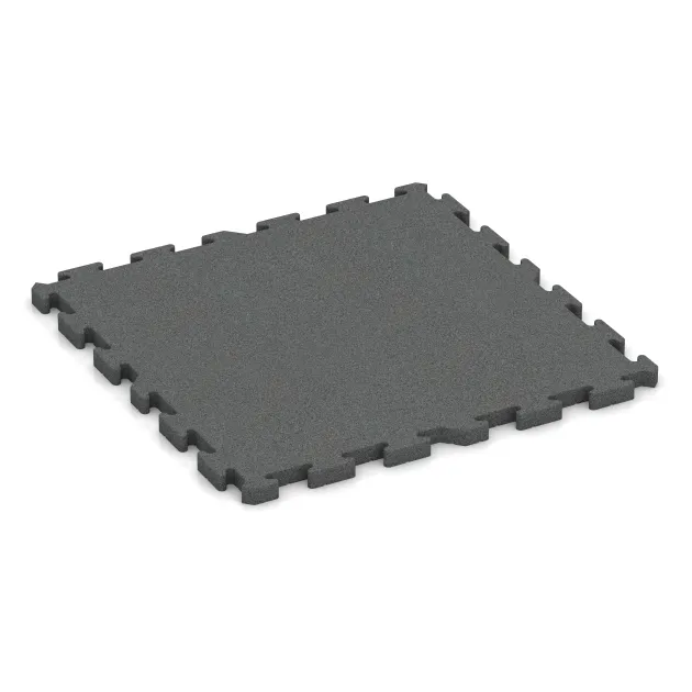 Tapis de Protection Fitness HD de WARCO en couleur Gris ardoise au format 1000 x 1000 x 40 mm. La photo de l’article 3484 dans la vue complète de face.