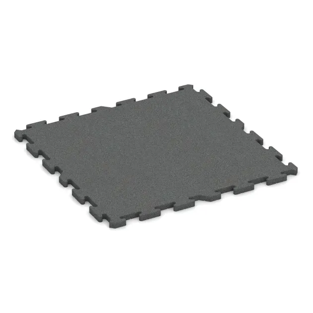 Revêtement d'aire de jeux de WARCO en couleur Gris ardoise au format 1000 x 1000 x 30 mm. La photo de l’article 3327 dans la vue complète de face.
