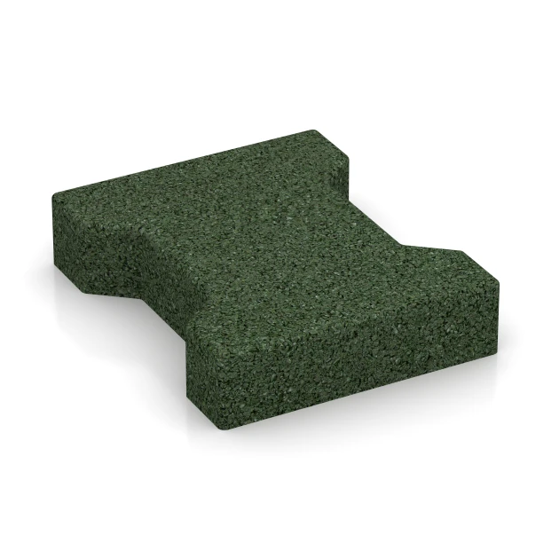 Pavés en caoutchouc de WARCO en couleur Vert herbe au format 20 x 16,5 x 4,3 cm | 0,0278 m². La photo de l’article 3605 dans la vue complète de face.