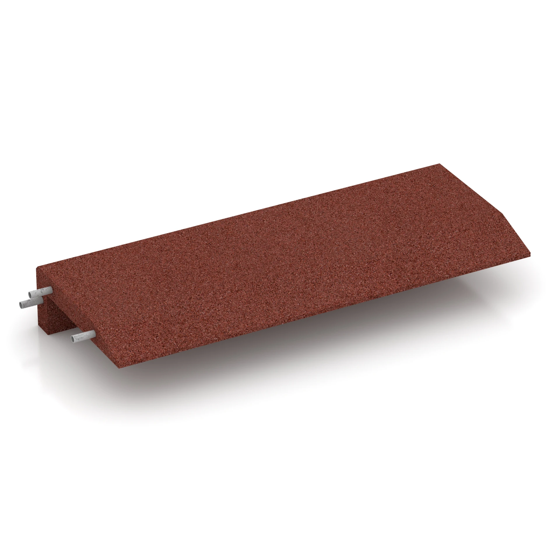 Bordures en caoutchouc pour aires de jeux / bordures en forme de L - 100 x 40 x 14,5 cm - Rouge