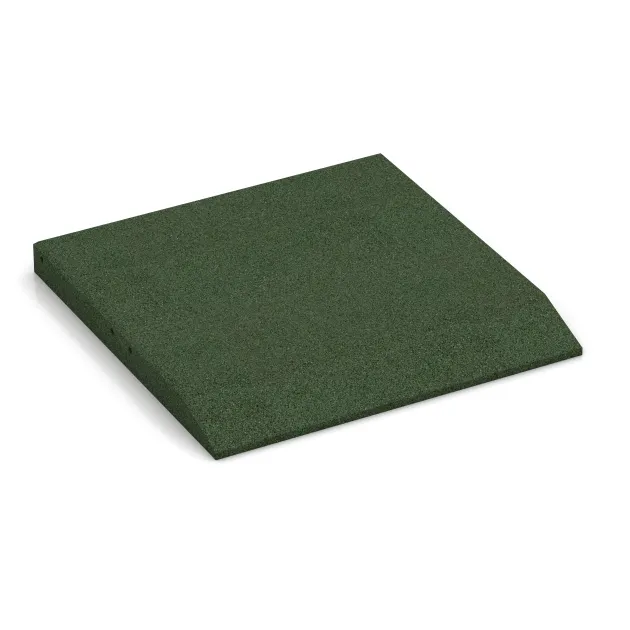 Dalle latérale (un côté biseauté) de WARCO en couleur Vert gazon au format 500 x 500 x 45 mm. La photo de l’article 0434 dans la vue complète de face.