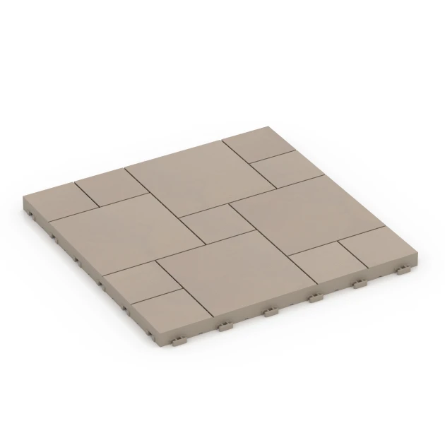 Motif bloc – Dalle clipsable de WARCO en couleur Vanille au format 38,5 x 38,5 x 2 cm. La photo de l’article 6331 dans la vue complète de face.