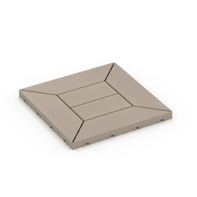 Motif à caissons – Dalle clipsable de WARCO en couleur Vanille au format 30 x 30 x 2 cm. La photo de l’article 6350 dans la vue complète de face.