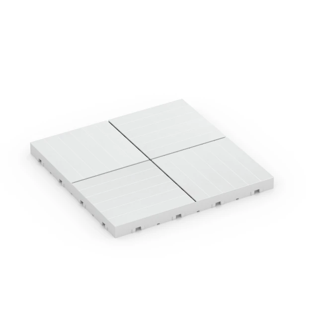 Mosaïque – Dalle clipsable de WARCO en couleur Craie au format 30 x 30 x 2 cm. La photo de l’article 6353 dans la vue complète de face.