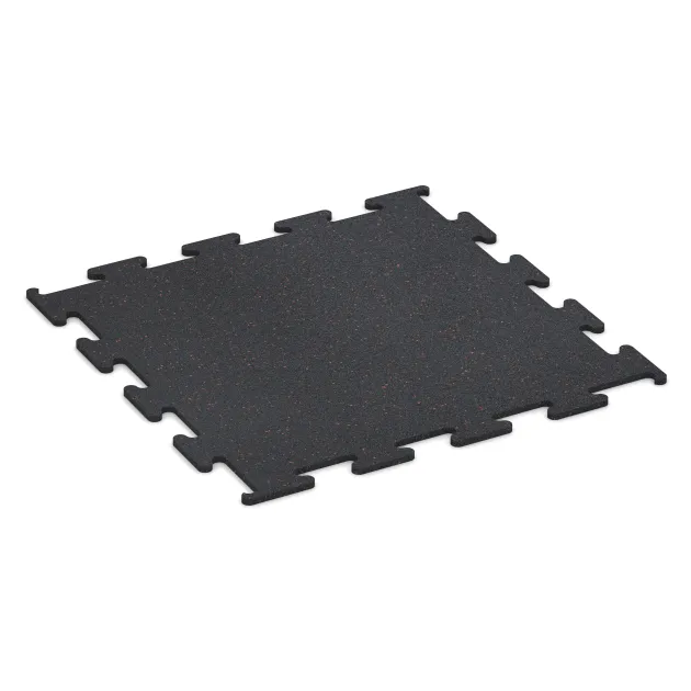 Revêtement sportif Fitness Performance Elite de WARCO en couleur Jaune doux moucheté au format 1000 x 1000 x 15 mm. La photo de l’article 3756 dans la vue complète de face.