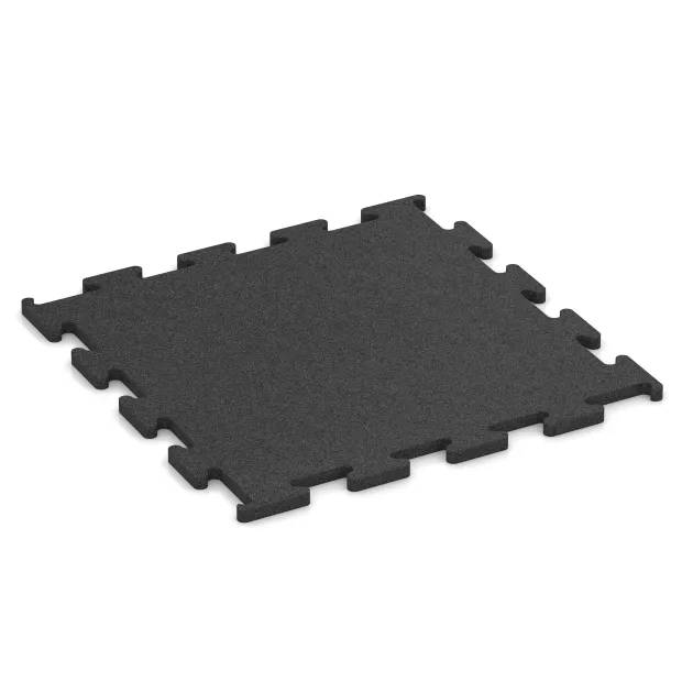 Revêtement sportif Fitness Performance Elite de WARCO en couleur Anthracite au format 500 x 500 x 15 mm. La photo de l’article 3750 dans la vue complète de face.