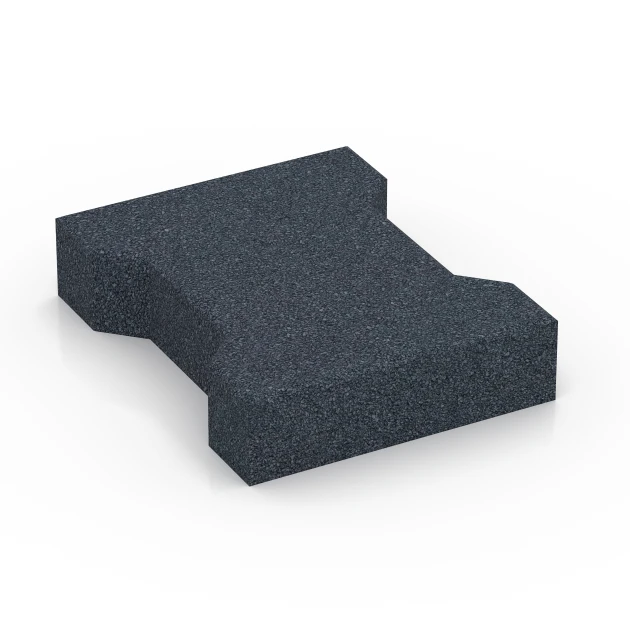 Pavé autobloquant en caoutchouc pour chevaux de WARCO en couleur Gris ardoise au format 20 x 16,5 x 4,3 cm | 0,0278 m². La photo de l’article 6378 dans la vue complète de face.