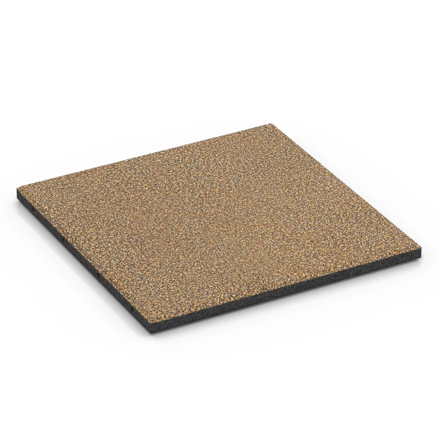 Dalle amortissante EPDM – 90 cm de WARCO en couleur Rotin au format 50 x 50 x 3 cm | 0,25 m². La photo de l’article 6421 dans la vue complète de face.
