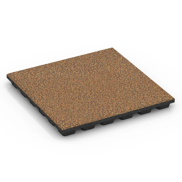 Dalle amortissante EPDM – 160 cm de WARCO en couleur Terracotta au format 50 x 50 x 4,8 cm | 0,25 m². La photo de l’article 6434 dans la vue complète de face.