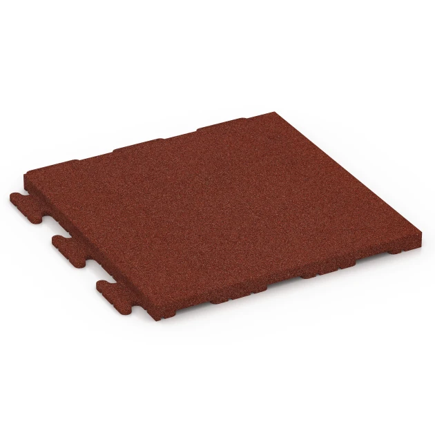 Dalle en caoutchouc Linea de WARCO en couleur Rouge brique au format 50 x 50 x 3 cm | 0,25 m². La photo de l’article 7053 dans la vue complète de face.