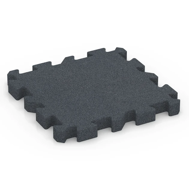 Dalle amortissante à emboîtement puzzle de WARCO en couleur Gris ardoise au format 50 x 50 x 5 cm | 0,25 m². La photo de l’article 6317 dans la vue complète de face.