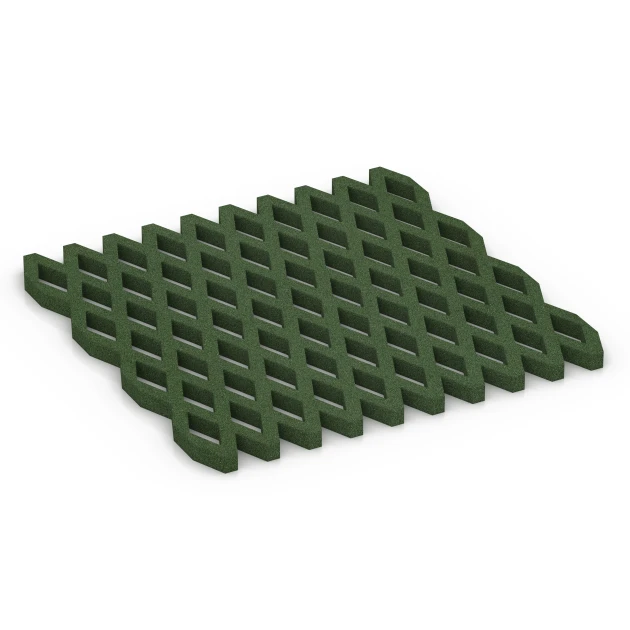 Dalle gazon antichute de WARCO en couleur Vert herbe au format 100 x 100 x 4 cm. La photo de l’article 7011 dans la vue complète de face.