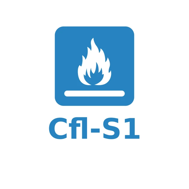 Aufpreis Brandklasse Cfl-s1 de WARCO en couleur  au format DZ 2 cm. La photo de l’article 7017 dans la vue complète de face.