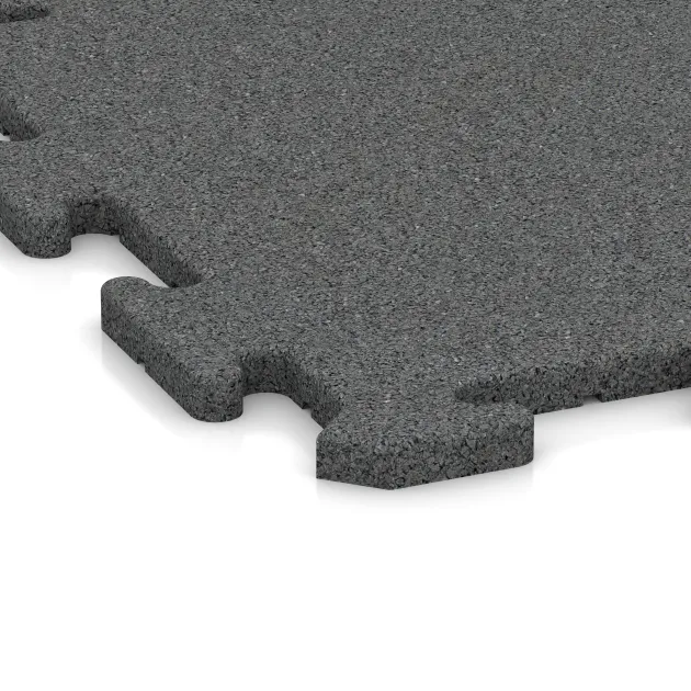 La vue détaillée sur les bords du produit WARCO 0167, Dalle clipsable de terrasse, au format 500 x 500 x 18 mm, en couleur Gris ardoise.