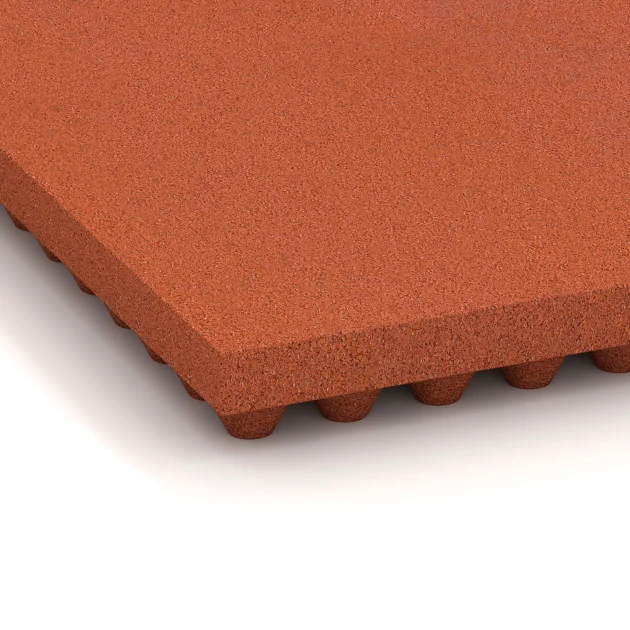 La vue détaillée sur les bords du produit WARCO 3644, Tapis d’écurie de luxe, au format 100 × 50 × 5,5 cm, en couleur Rouge brique.