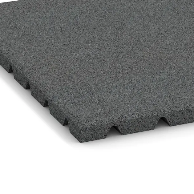 La vue détaillée sur les bords du produit WARCO 0535, Carrelage extérieur, au format 500 x 500 x 25 mm, en couleur Gris ardoise.