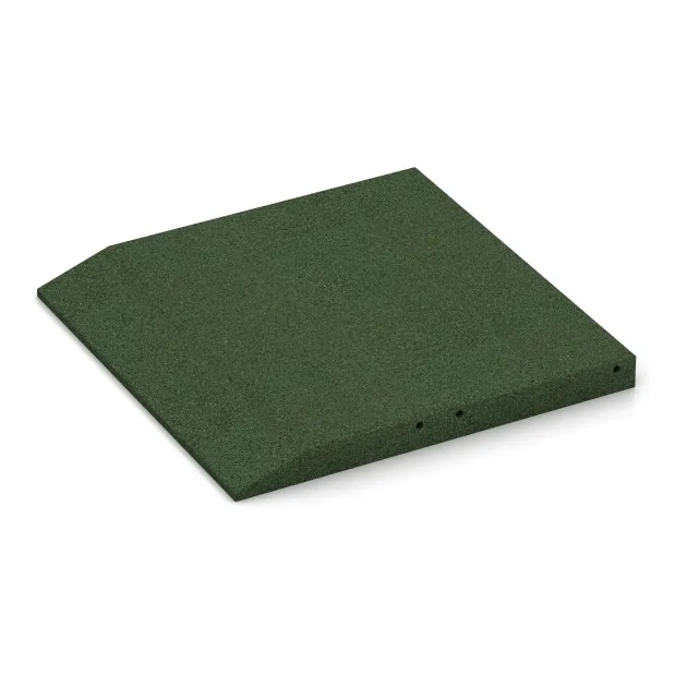 La vue détaillée sur les bords du produit WARCO 0434, Dalle latérale (un côté biseauté), au format 500 x 500 x 45 mm, en couleur Vert gazon.