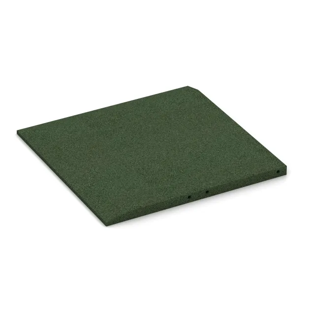 La vue détaillée sur les bords du produit WARCO 0465, Dalle de coin (deux côtés biseautés), au format 500 x 500 x 30 mm, en couleur Vert gazon.