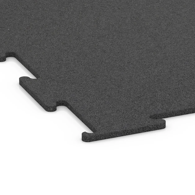 La vue détaillée sur les bords du produit WARCO 6449, Sol de Fitness Compact, au format 100 × 100 × 0,8 cm, en couleur Anthracite.