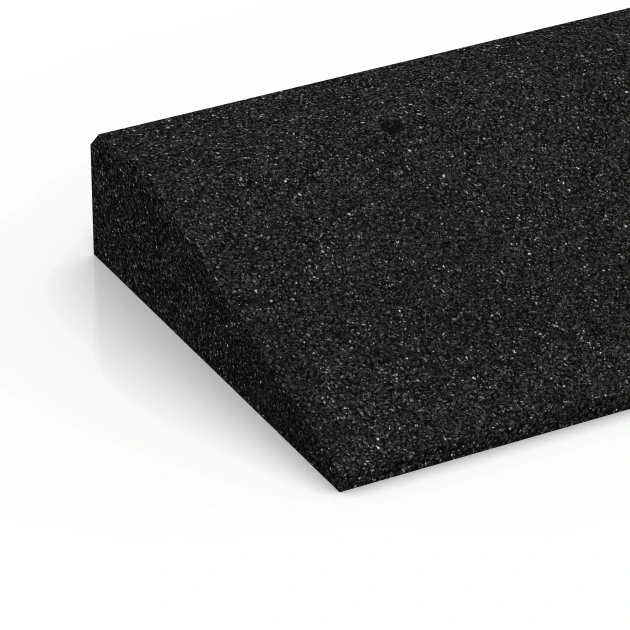 La vue détaillée sur les bords du produit WARCO 6600, Rampe de seuil, au format 100 × 25 cm | 1 < 7 cm, en couleur Anthracite.