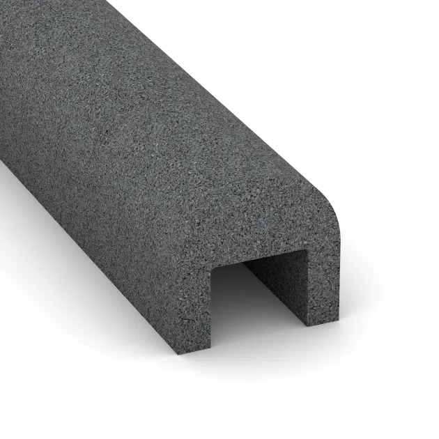 La vue détaillée sur les bords du produit WARCO 2583, Couverture flexible, au format 1000 x 100 x 100 x 50 mm, en couleur Gris ardoise.