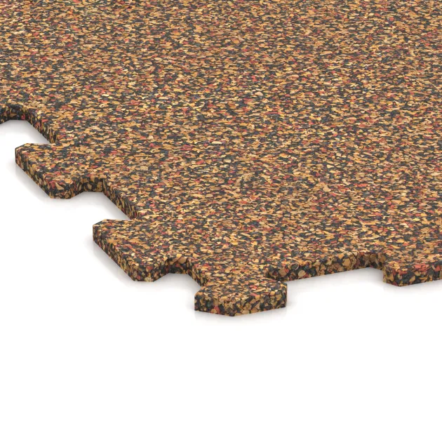 La vue détaillée sur les bords du produit WARCO 1023, Sol de Fitness Compact, au format 970 x 970 x 8 mm, en couleur Terre cuite.