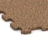 La vue détaillée sur les bords du produit WARCO 0962, Sol de Fitness Compact, au format 485 x 485 x 16 mm, en couleur Terre cuite.
