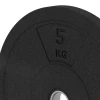 La vue détaillée sur les bords du produit WARCO 6084, Bumper Plate, au format 5 kg | ø 45,4 x 3,15 cm, en couleur Anthracite.