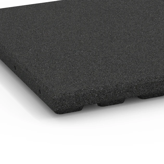 La vue détaillée sur les bords du produit WARCO 6131, Dalle amortissante – 125 cm, au format 50 x 50 x 4 cm, en couleur Anthracite.