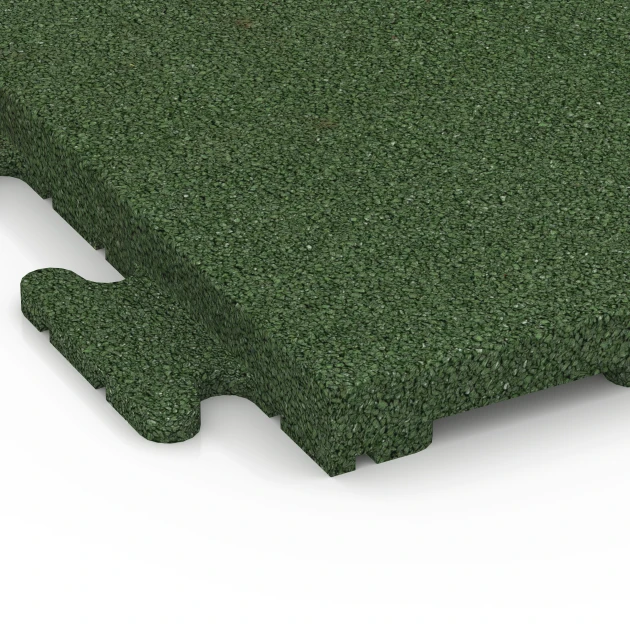 La vue détaillée sur les bords du produit WARCO 6977, Dalle de sol fitness Classic, au format 50 x 50 x 3 cm | 0,25 m², en couleur Vert herbe.