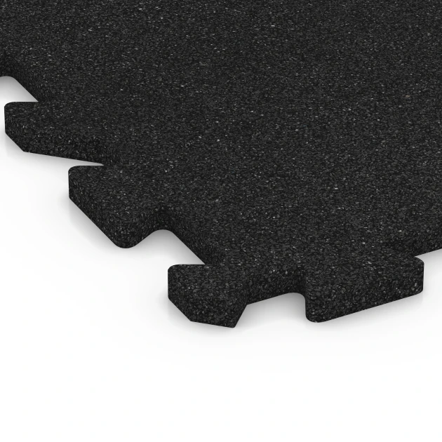 La vue détaillée sur les bords du produit WARCO 6638, Dalle de sol fitness, au format 50 x 50 x 2 cm | 0,25 m², en couleur Anthracite.