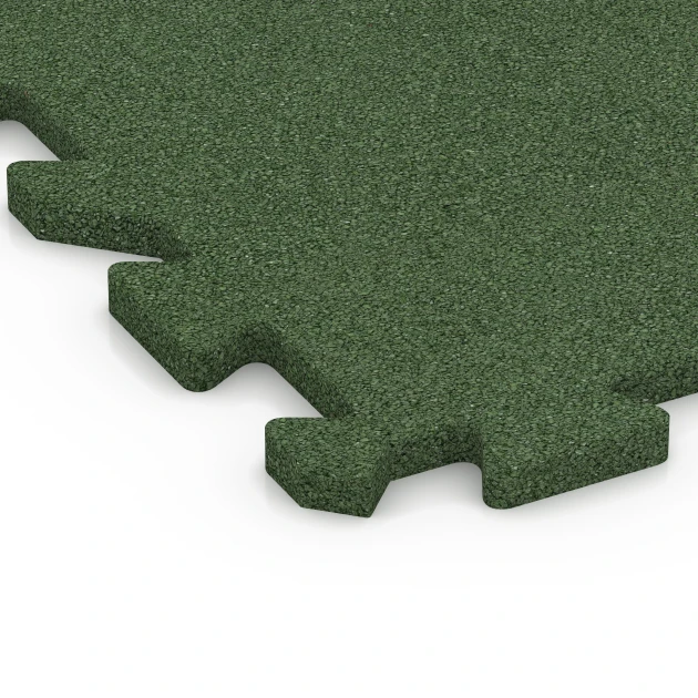 La vue détaillée sur les bords du produit WARCO 6985, Dalle de sol fitness, au format 50 x 50 x 2 cm | 0,25 m², en couleur Vert herbe.
