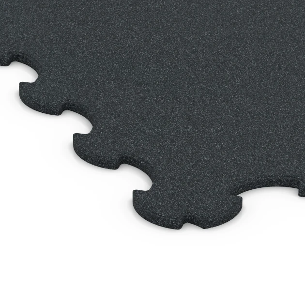 La vue détaillée sur les bords du produit WARCO 6376, Tapis de Protection Fitness, au format 102,5 x 102,5 x 1,5 cm | 1,05 m², en couleur Anthracite.