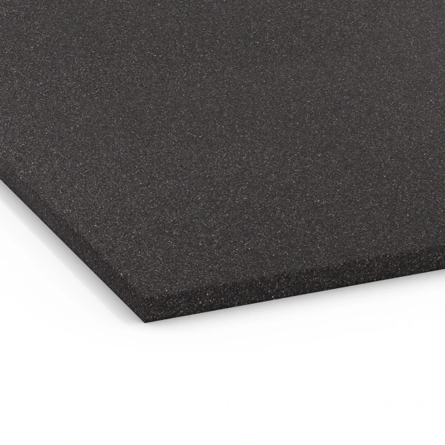 La vue détaillée sur les bords du produit WARCO 6655, Dalle de sous-couche Cl. 1, au format 104 x 104 x 1,8 cm, en couleur Anthracite.
