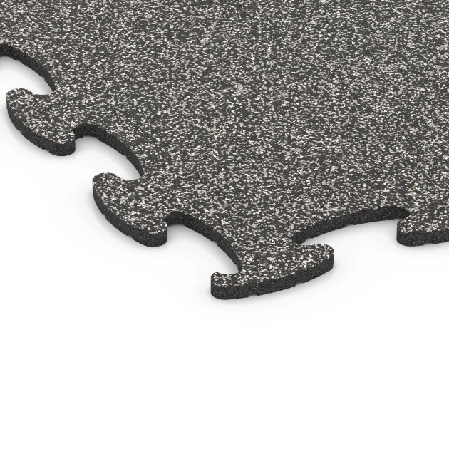 La vue détaillée sur les bords du produit WARCO 6904, Sol agility intérieur chien, au format 98 x 98 × 1,8 cm, en couleur Granit gris foncé.