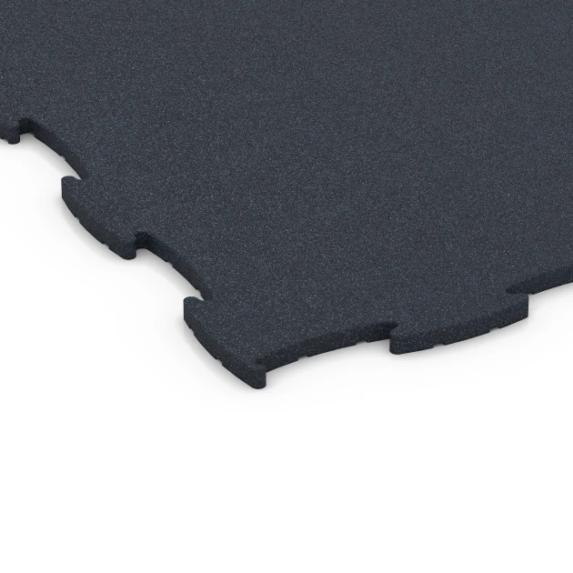 La vue détaillée sur les bords du produit WARCO 6968, Fitness Premium sol technique, au format 99 x 99 x 1,8 cm, en couleur Anthracite.