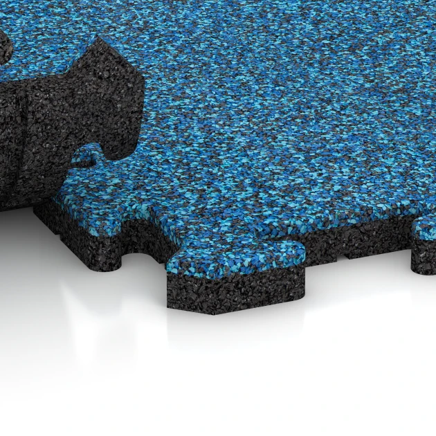 Le gros plan sur le système de connexion des revêtements de sol WARCO 2679 - Dalle polyvalente pour chiens en couleur Atlantique. Les dimensions 50 x 50 x 3 cm | 0,25 m².