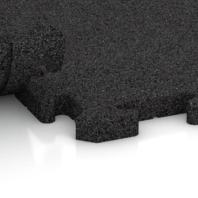 Le gros plan sur le système de connexion des revêtements de sol WARCO 3354 - Dalle polyvalente pour chiens en couleur Anthracite. Les dimensions 100 x 100 x 3 cm | 1,00 m².