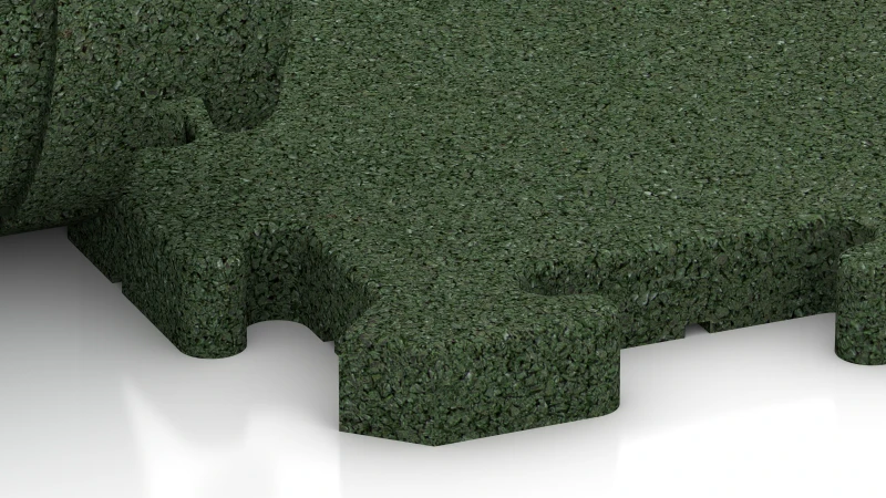 Connexion puzzle avec chanfrein légèrement arrondi