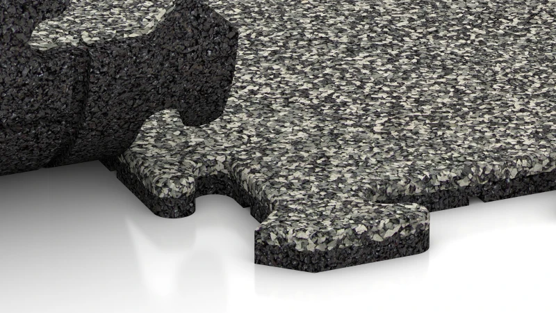 Connexion puzzle avec chanfrein légèrement arrondi