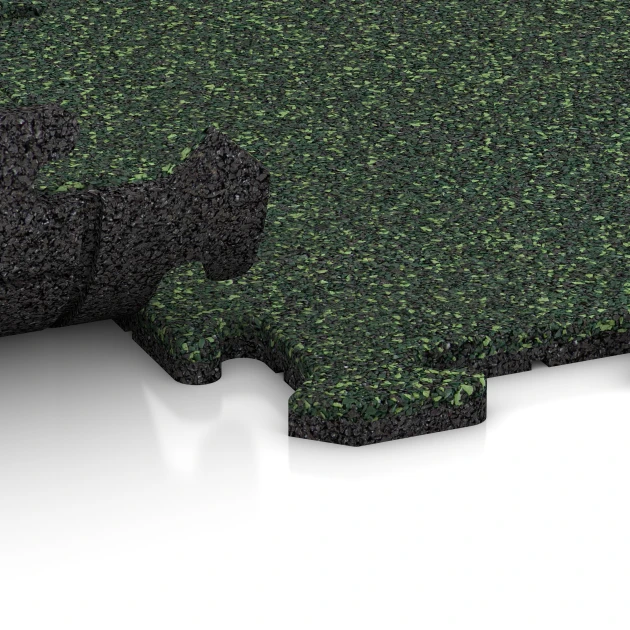 Le gros plan sur le système de connexion des revêtements de sol WARCO 4212 - Dalle sportive 1,8 cm en couleur Gazon anglais. Les dimensions 50 x 50 x 1,8 cm | 0,25 m².