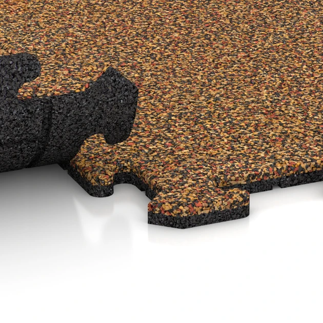 Le gros plan sur le système de connexion des revêtements de sol WARCO 5949 - Revêtement de sol clipsable Indoor en couleur Terracotta. Les dimensions 100 x 100 x 1,8 cm | 1,00 m².