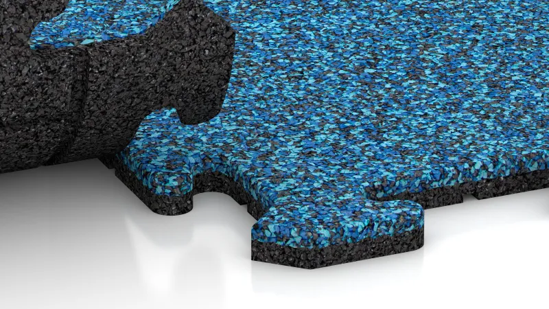 Assemblage puzzle avec chanfrein légèrement arrondi