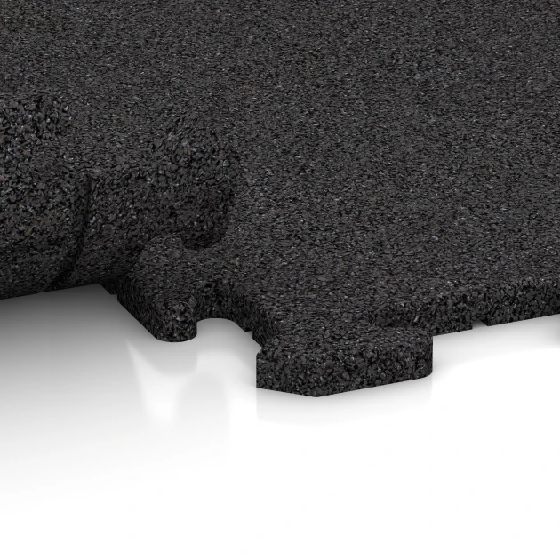Le gros plan sur le système de connexion des revêtements de sol WARCO 3953 - Dalle polyvalente pour chiens en couleur Anthracite. Les dimensions 100 x 100 x 1,8 cm | 1,00 m².