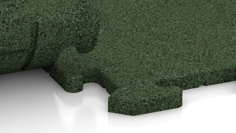 Connexion puzzle avec chanfrein légèrement arrondi