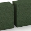 Le gros plan sur le système de connexion des revêtements de sol WARCO 7030 - Bloc de marche en caoutchouc en couleur Vert herbe. Les dimensions 100 x 30 x 15 cm.