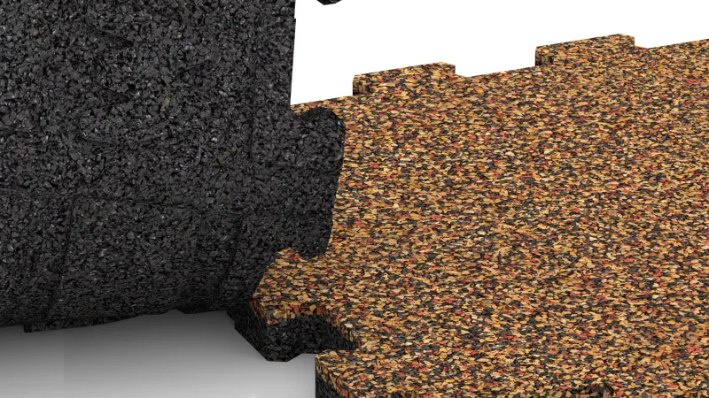 Connexion puzzle découpée sans chanfrein