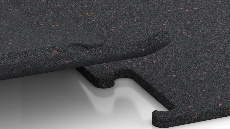 Connexion puzzle découpée sans chanfrein