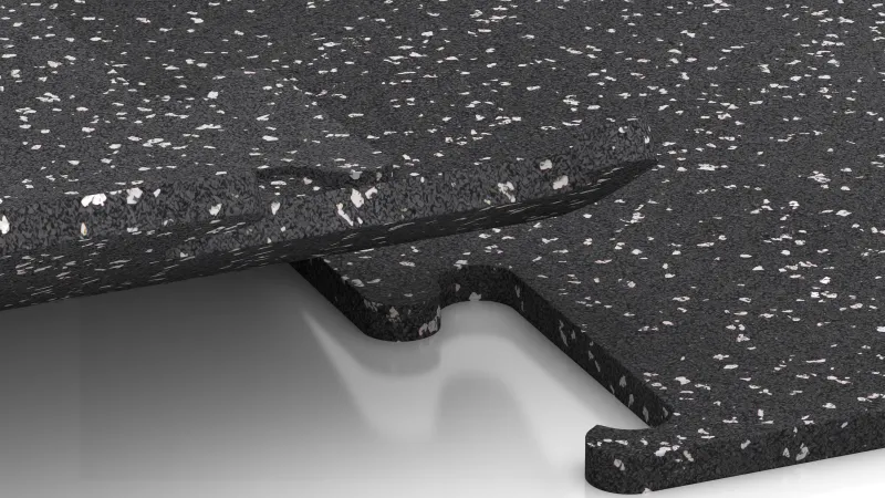 Connexion puzzle découpée sans chanfrein